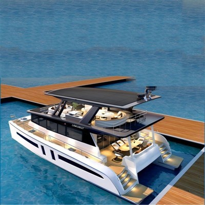 ハイブリッド推進カタマラン